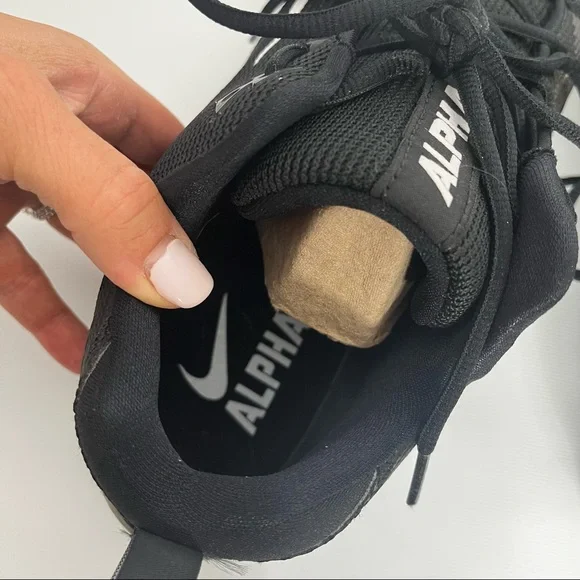 NWT MENS NIKE Alpha Menace Pro Low TD Black & White Football Cleats Size 15 - Picture 11 of 12